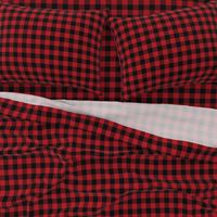 1" buffalo plaid black and red kids cute nursery hunting outdoors camping red and black plaid checks