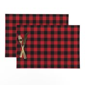 1" buffalo plaid black and red kids cute nursery hunting outdoors camping red and black plaid checks