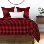 1" buffalo plaid black and red kids cute nursery hunting outdoors camping red and black plaid checks