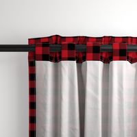 1" buffalo plaid black and red kids cute nursery hunting outdoors camping red and black plaid checks