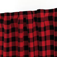 1" buffalo plaid black and red kids cute nursery hunting outdoors camping red and black plaid checks