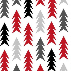 red black and grey trees forest woodland camping hunting tree
