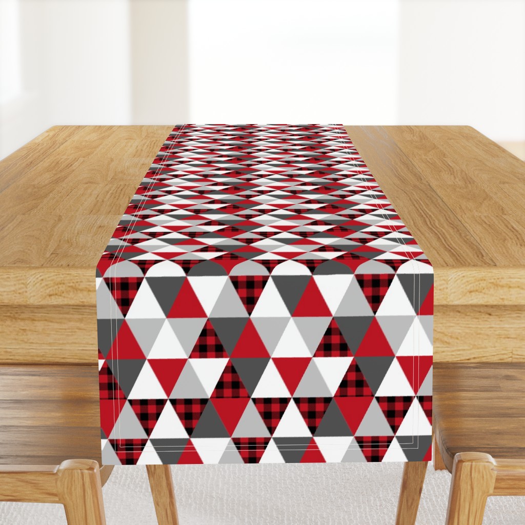 triangle buffalo plaid cheater quilt cute nursery kids boy 