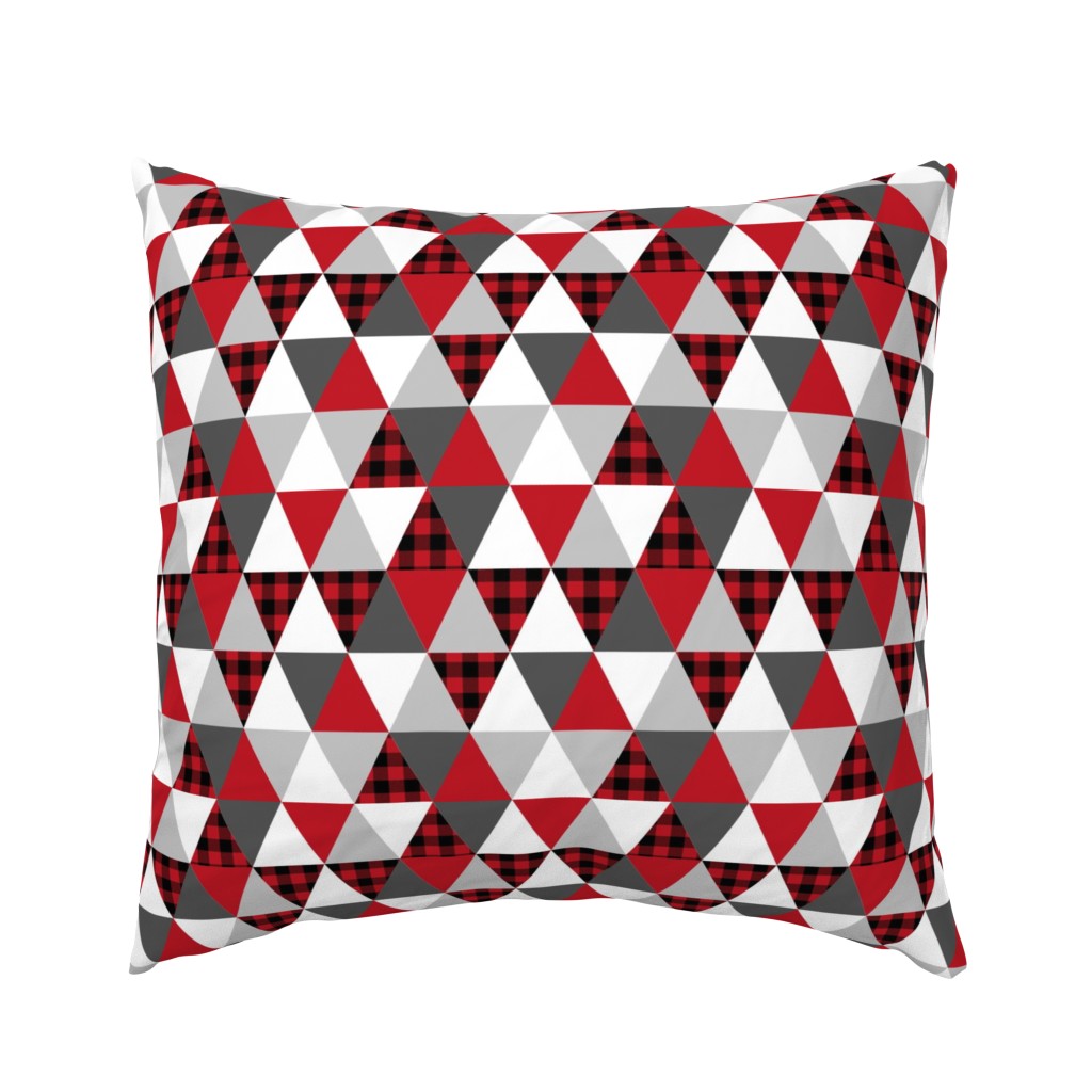 triangle buffalo plaid cheater quilt cute nursery kids boy 