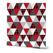 triangle buffalo plaid cheater quilt cute nursery kids boy 