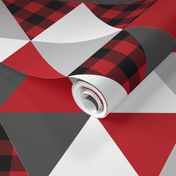 triangle buffalo plaid cheater quilt cute nursery kids boy 