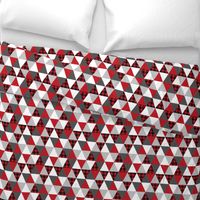 triangle buffalo plaid cheater quilt cute nursery kids boy 