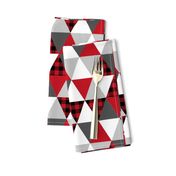 triangle buffalo plaid cheater quilt cute nursery kids boy 