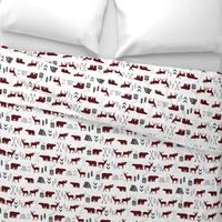 buffalo plaid woodland moose deer bear forest woodland trees camping canada kids