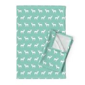 deer silhouette green christmas xmas holiday christmas deer woodland  mint baby cute christmas