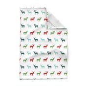 deer silhouette green christmas xmas holiday christmas deer woodland  red and green christmas colors