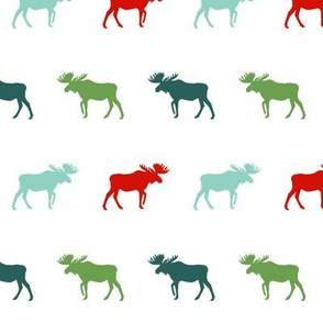 moose green and red christmas moose silhouette simple baby nursery christmas