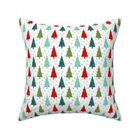 christmas trees red mint and green cute nordic scandi xmas christmas holiday trees