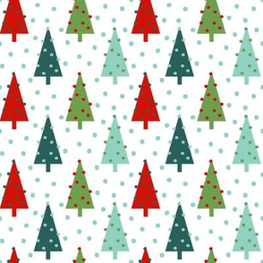 christmas trees red mint and green cute nordic scandi xmas christmas holiday trees