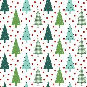plaid green christmas trees cute xmas holiday christmas
