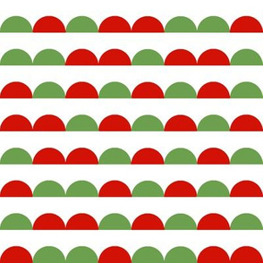 christmas scallop red and green christmas solid coordinate xmas holiday red and green