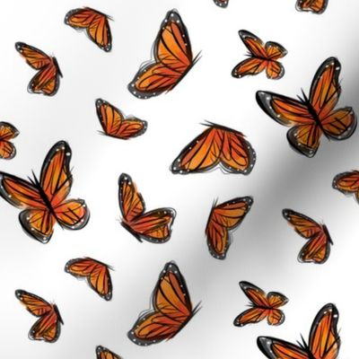 Watercolor Monarchs