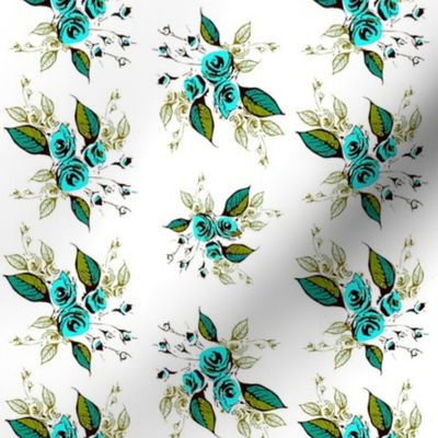 Roses Antique teal sprays