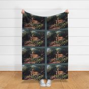 deer oh deer - panel, tea towel