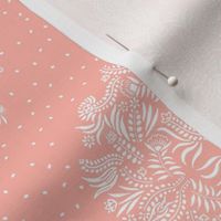 Jungle Flora Damask v2, Melon Pink