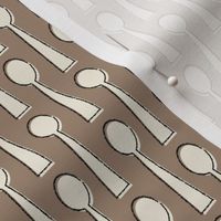 Spoons in brown