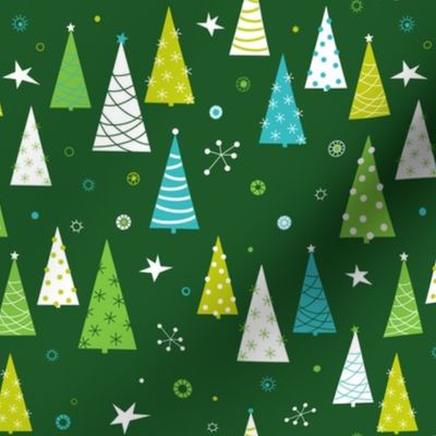 Christmas Forest with stars