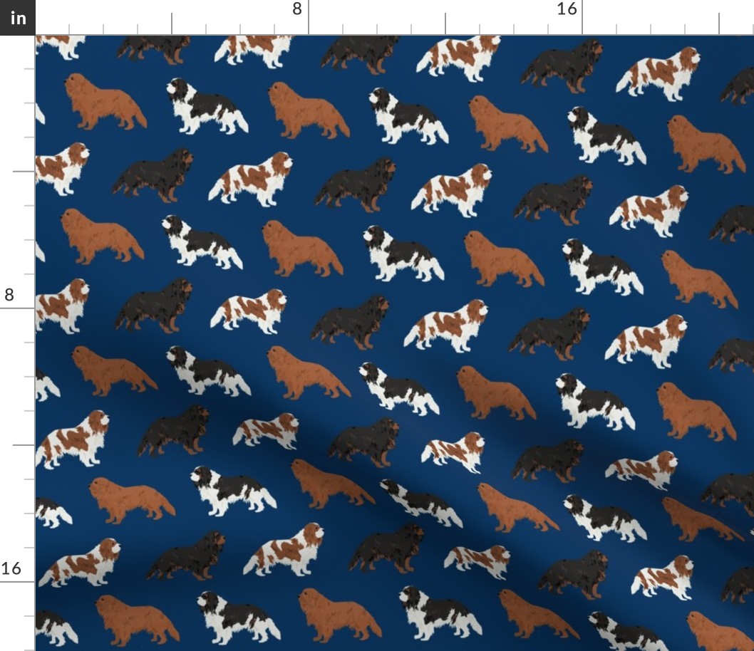 cavalier king charles spaniel navy blue cute dog pet dogs ruby black and tan blemein dog coat fabric