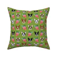 boston terrier floral face cute dog best boston terrier fabric for dog owners dog lovers cute dogs