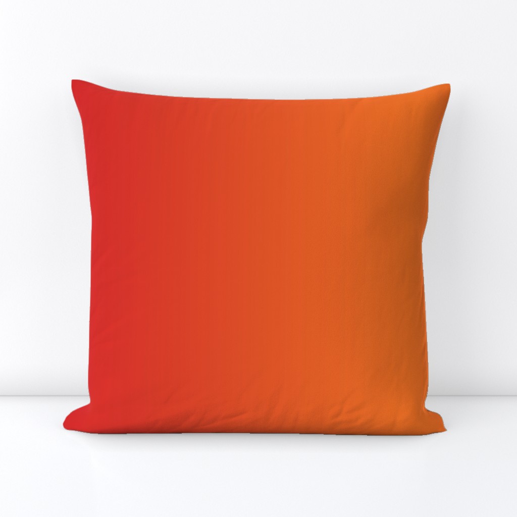 Ombre Orange and Red Housse de coussin carrée | Spoonflower