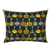 Vintage Ornament Collection - Gold/Blue