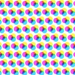 CMYK Polka Dots Halftone Dots Polka Dots