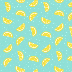 lemon slices sky blue :: fruity fun