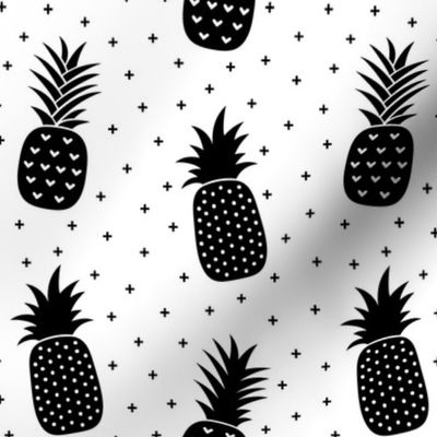 pineapples + black white :: fruity fun bigger
