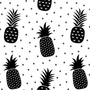 pineapples + black white :: fruity fun bigger