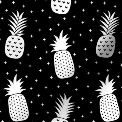 pineapples + white black :: fruity fun bigger