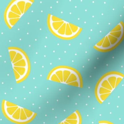 lemon slices sky blue :: fruity fun bigger