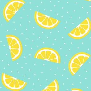 lemon slices sky blue :: fruity fun bigger