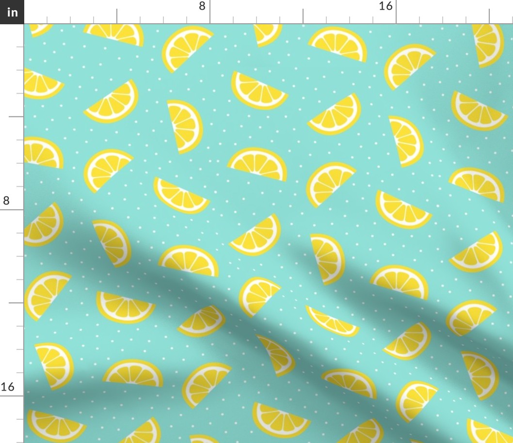 lemon slices sky blue :: fruity fun bigger