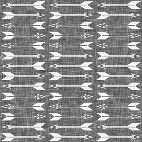 arrows on grey linen