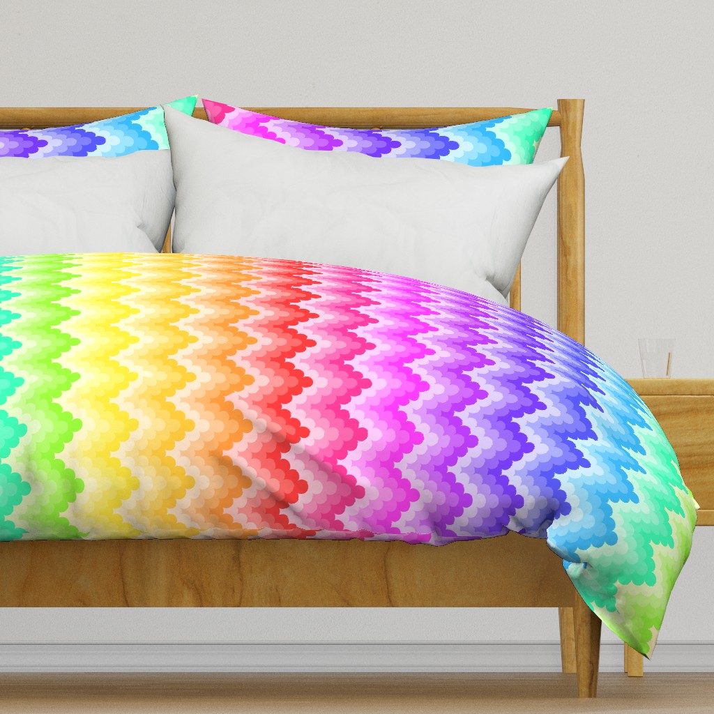 00563861 : knobbly zigzag : rainbow