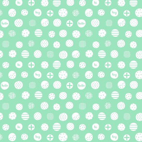 hello hi hey mint green :: fruity fun