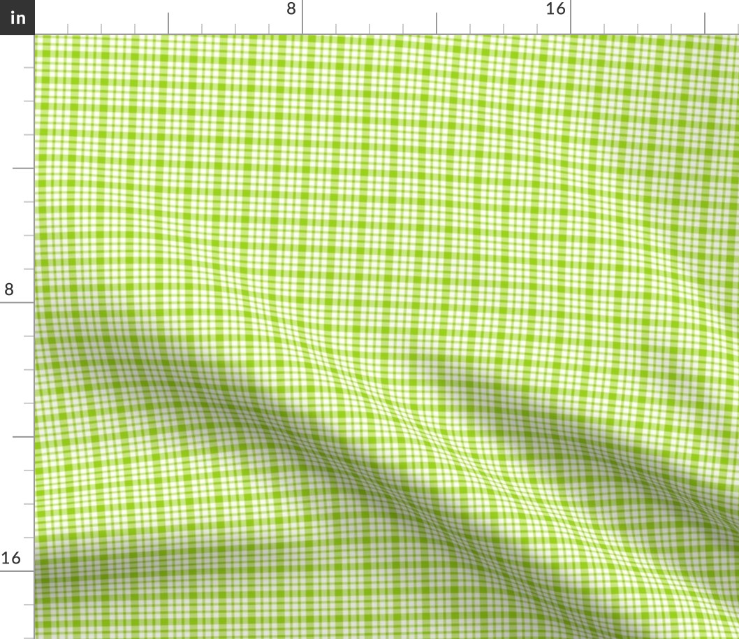 plaid lime green :: fruity fun bigger