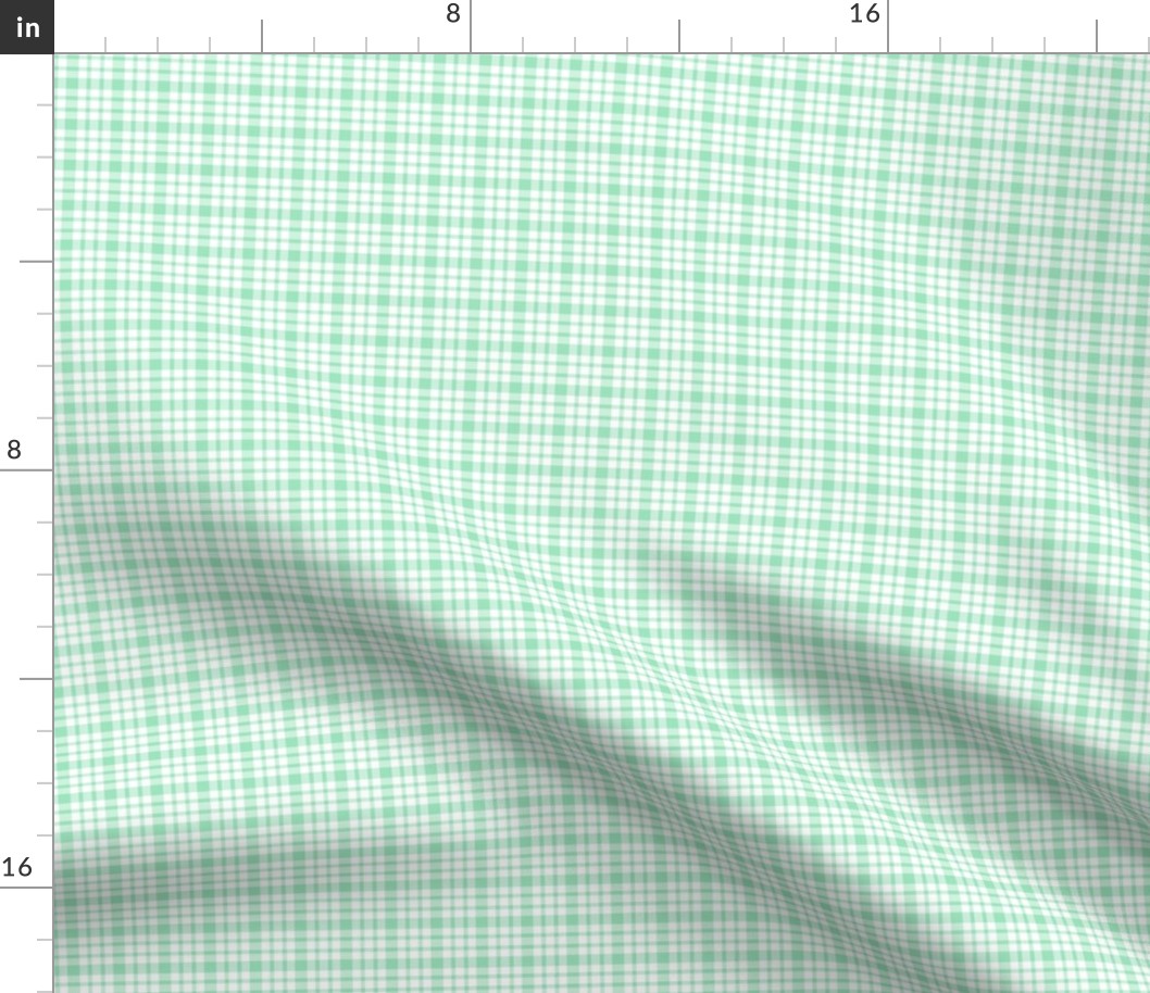 plaid mint green :: fruity fun bigger