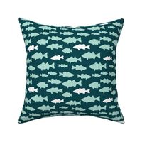 fish on dark teal || the yellowstone collection