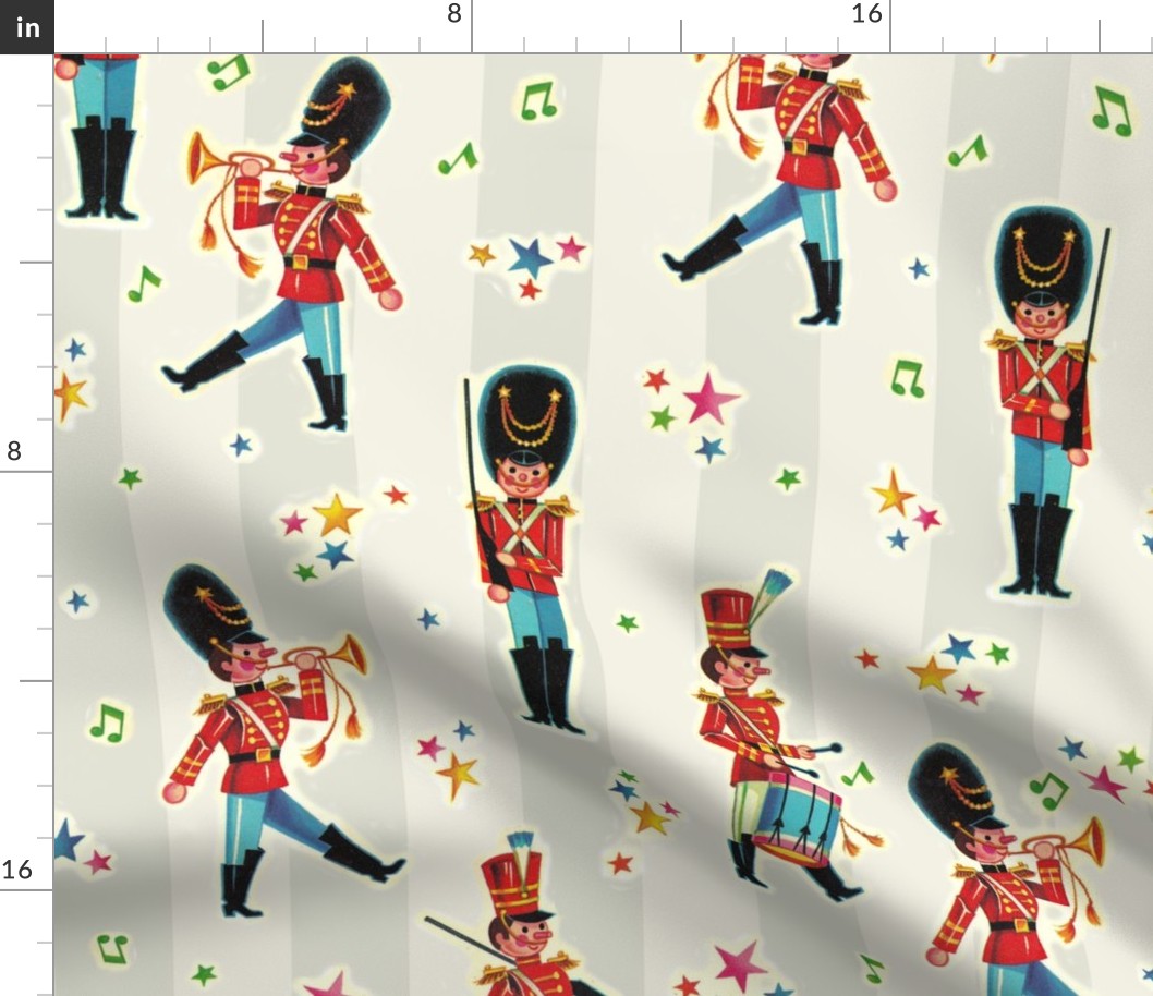 Vintage Toy Soldier Retro Christmas Stickers