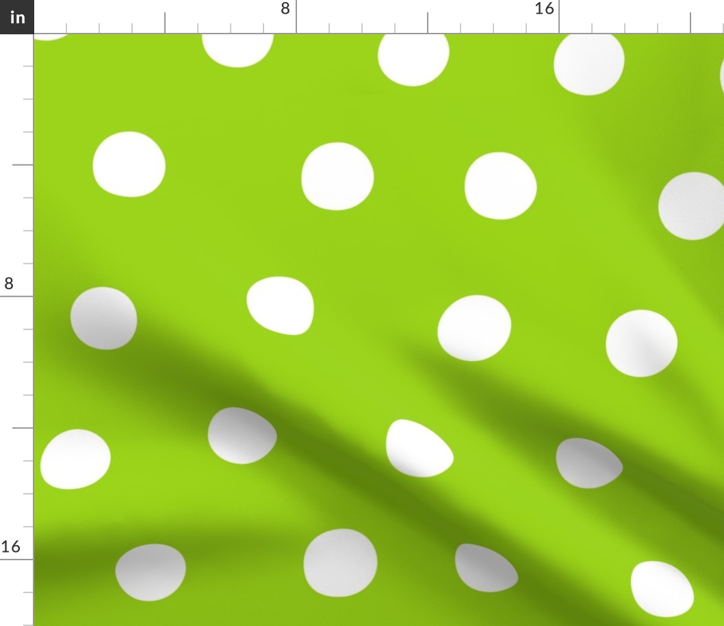 dots lime green :: fruity fun huge