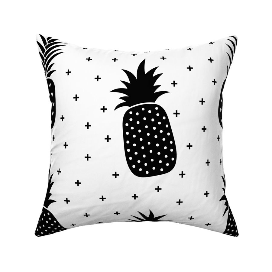 pineapples + black white :: fruity fun huge