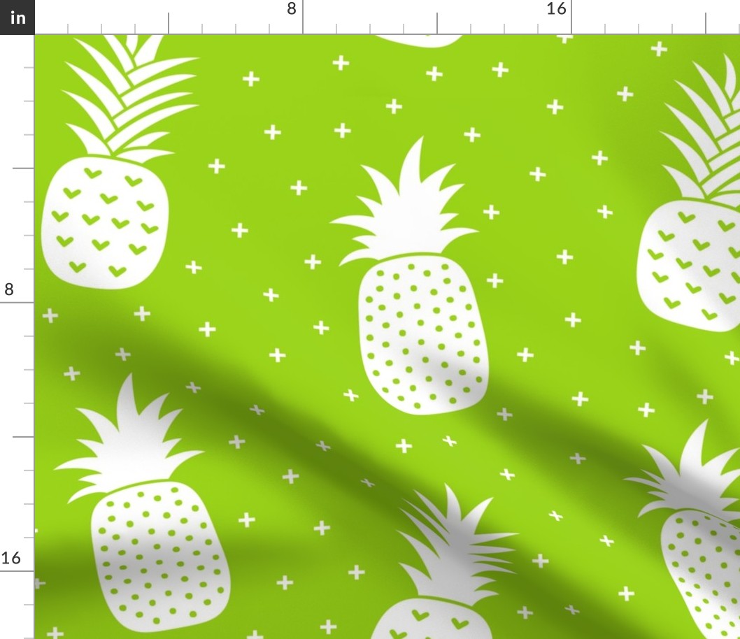 pineapples + lime green :: fruity fun huge