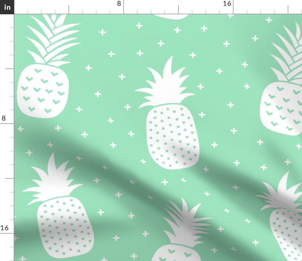 pineapples + mint green :: fruity fun huge