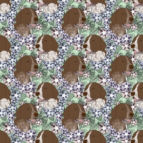 Floral German shorthaired Pointer portraits